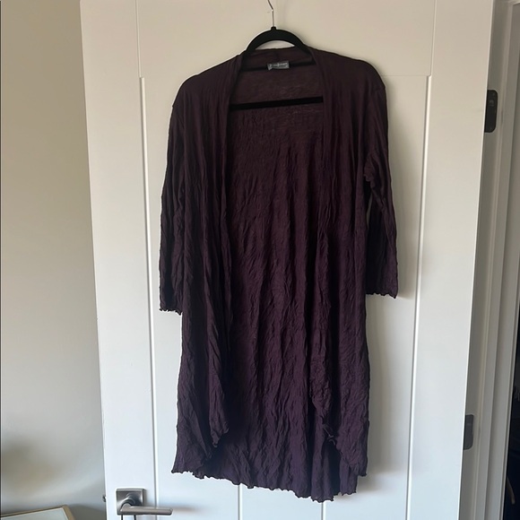 jean jones Sweaters - Purple Open Front Cardigan